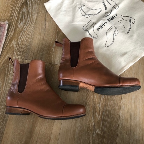 Poppy Barley Cognac Leather Ankle Boots - Picture 4 of 11